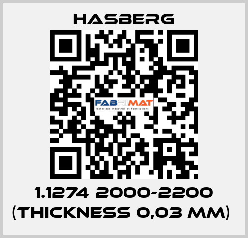 1.1274 2000-2200 (thickness 0,03 mm)  Hasberg