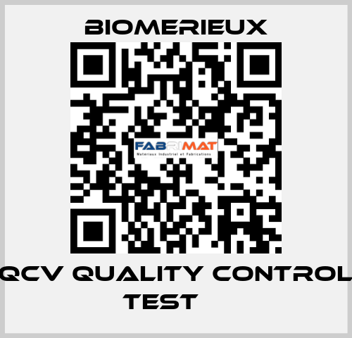 QCV quality control test     Biomerieux