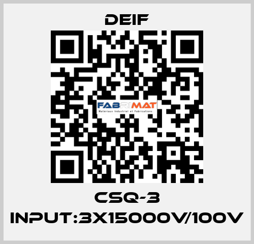 CSQ-3 Input:3x15000V/100V Deif