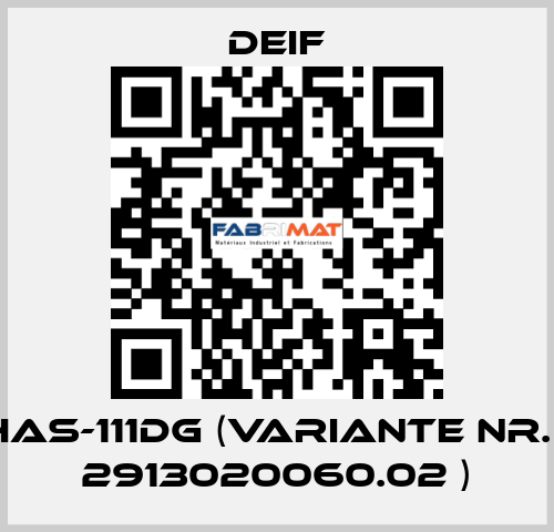 HAS-111DG (Variante Nr. : 2913020060.02 ) Deif