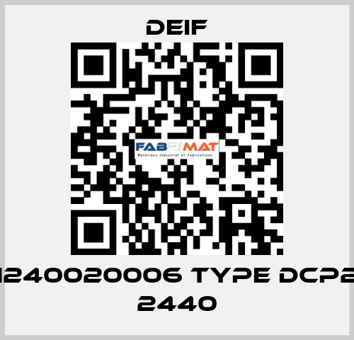 1240020006 Type DCP2 2440 Deif