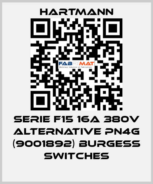 SERIE F15 16A 380V ALTERNATIVE PN4G (9001892) Burgess switches Hartmann