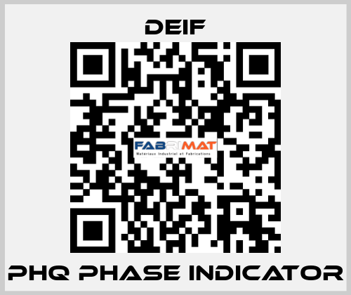 PHQ Phase Indicator Deif