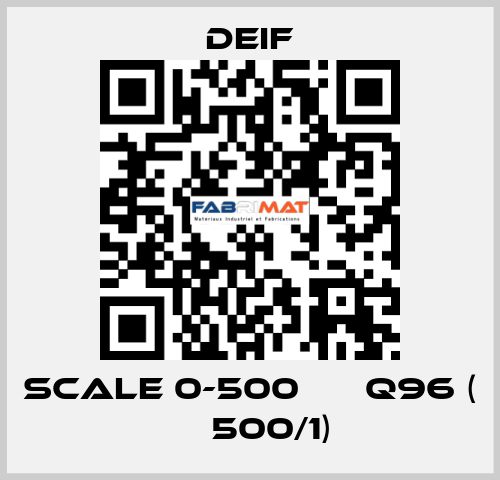 scale 0-500 А ЕQ96 ( ТТ500/1) Deif