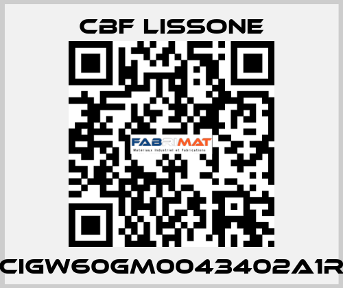 CIGW60GM0043402A1R CBF LISSONE