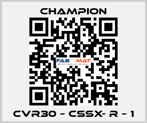 CVR30 – CSSX- R – 1 Champion