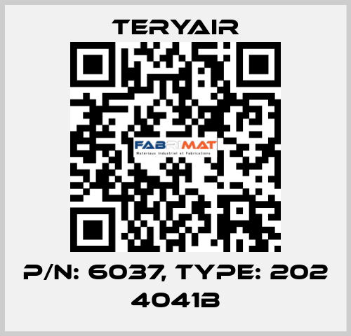 P/N: 6037, Type: 202 4041B TERYAIR