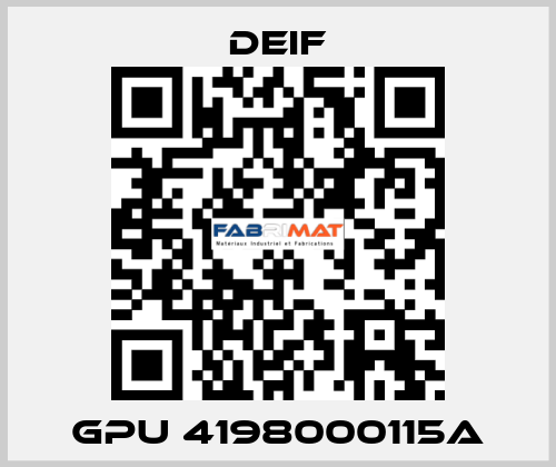 GPU 4198000115A Deif