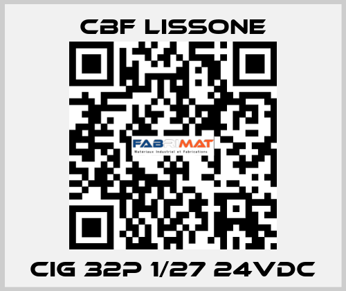 CIG 32P 1/27 24VDC CBF LISSONE