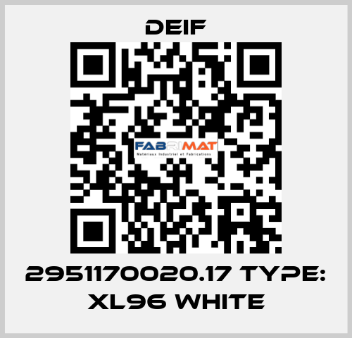 2951170020.17 Type: XL96 white Deif