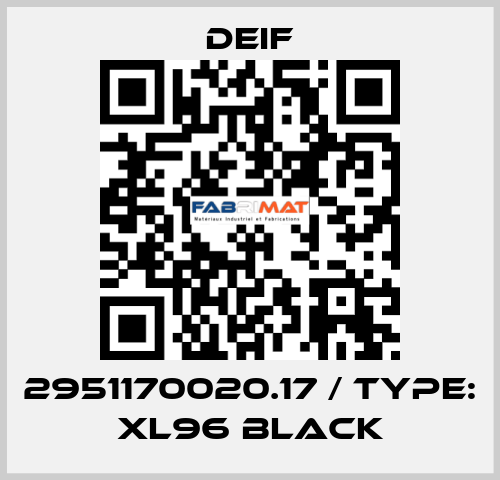 2951170020.17 / Type: XL96 black Deif