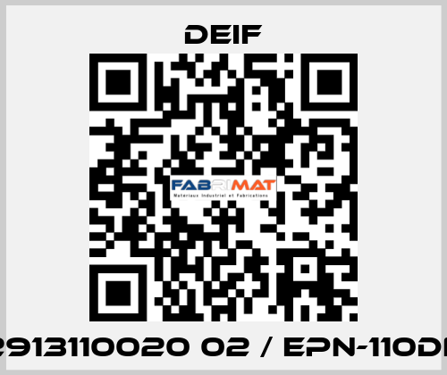 2913110020 02 / EPN-110DN Deif