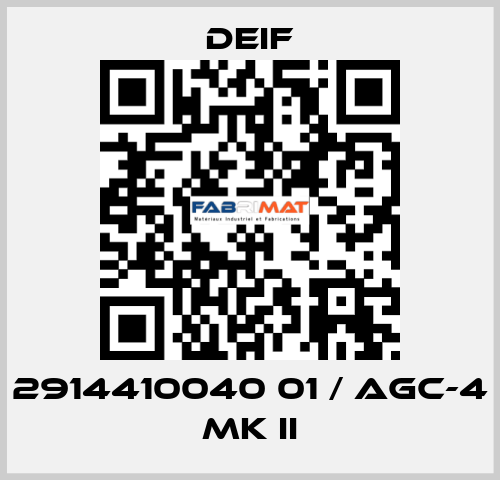 2914410040 01 / AGC-4 MK II Deif