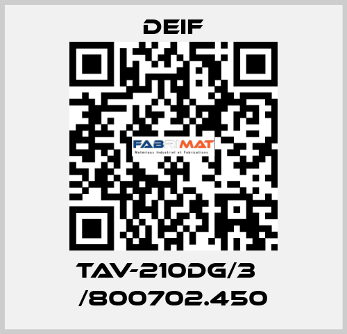 TAV-210DG/3   /800702.450 Deif