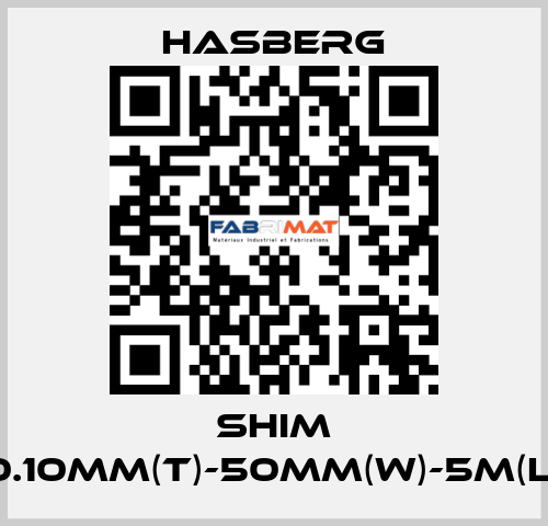 SHIM 0.10MM(T)-50MM(W)-5M(L) Hasberg