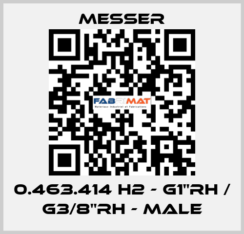 0.463.414 H2 - G1"RH / G3/8"RH - Male Messer