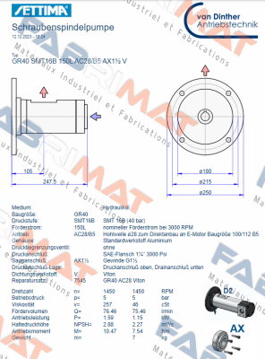 GR40 SMT 16B 150L AC28/B5 AX11/2" V Settima