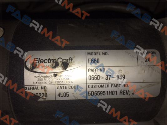 SERVO DRIVER FOR P/N:0660-37-059 MODEL NO:E660 oem  Electro Craft