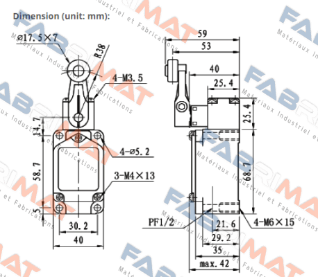 ATO-HTLS-ARL /High Temperature Limit Switch with Adjustable Roller Lever, 350°C Moeller (Eaton)