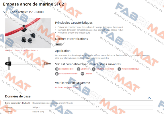 SFC2 PA66 NA 500 (151-02000) (pack 1x500) Hellermann Tyton