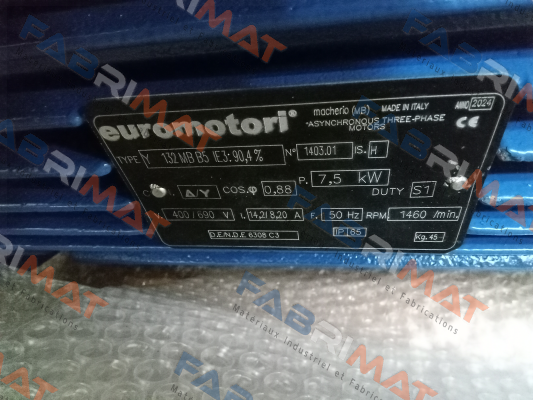 SERIE Y IE3 132MB kW7,5 P4 B5 V400/690-3ph-50Hz GHISA Euromotori