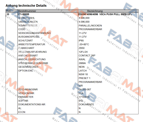 171-50055 TR Electronic