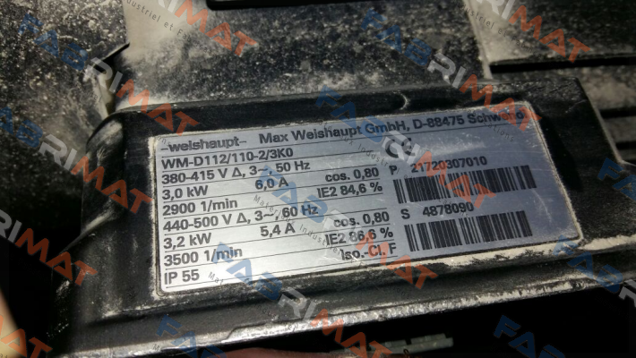 WM - D112 / 110-2 / 3K0 obsolete replaced by WM-D112/140-2/3K0  Weishaupt