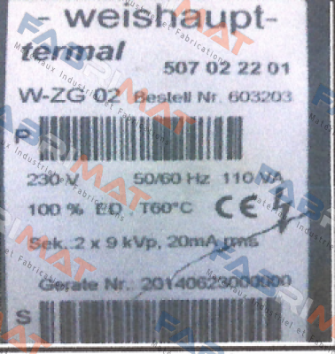 603 226 Weishaupt