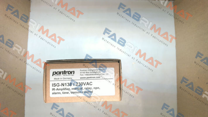 p/n: 9ISG201, Type: ISG-N138/230VAC Pantron