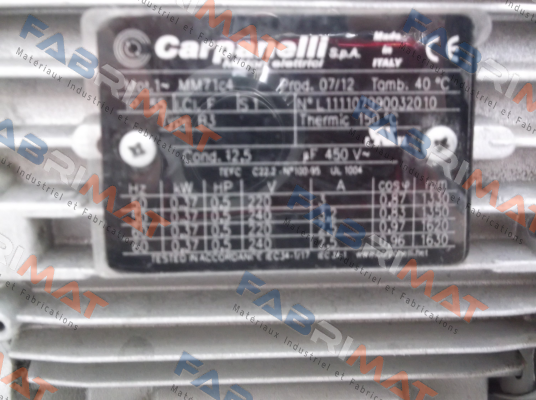 MM71 c 4 Ser. Nr.: L111107990032010 oem  Carpanelli