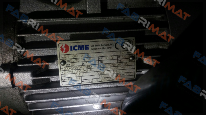 D  80 A 2    Nr. 200U6862  Icme Motor