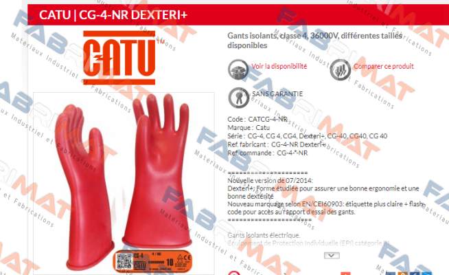 CG-4-NR Dexteri+ (code : CG-4-*-NR) Catu