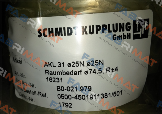 16231 Schmidt Kupplung