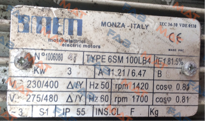 6SM 100LB4 obsolete, replaced by T3A100LB  Smem