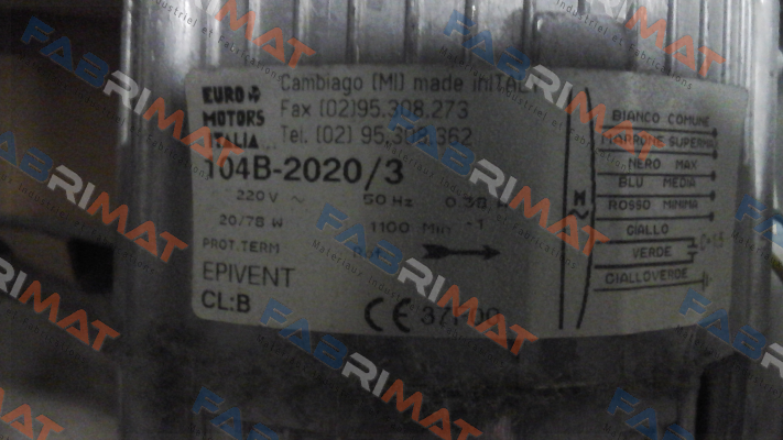 104 B - 2020 / 3 obsolete, alternative 104B-3045/1Q Euro Motors Italia