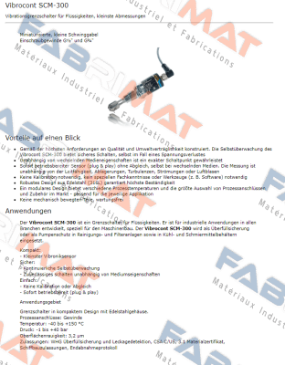 Nr. 111000074 Type Vibrocont SCM 300 K 1 GA 01 S ACS CONTSYS