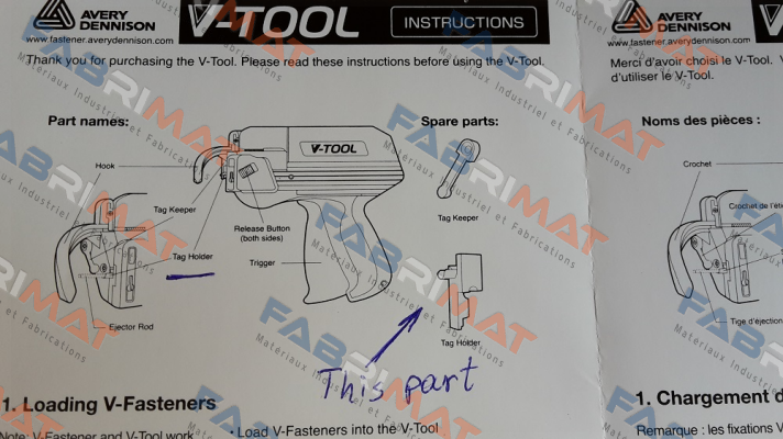 P04SFVT  , Type V-Tool AVERY DENNISON