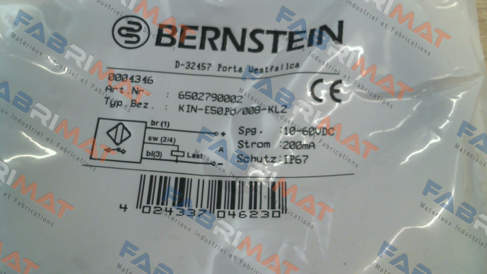 P/N: 6502790002 Type: KIN-E50PÖ/008-KL2 Bernstein