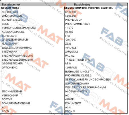 CEV65M-10356 TR Electronic