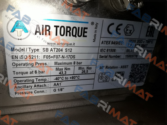 SC00060-6UF05F0711AZN Air Torque