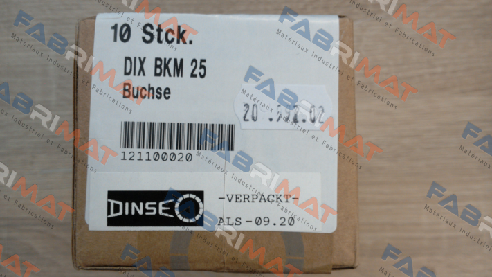 P/N: 121100020 Type: DIX BKM 25 Dinse