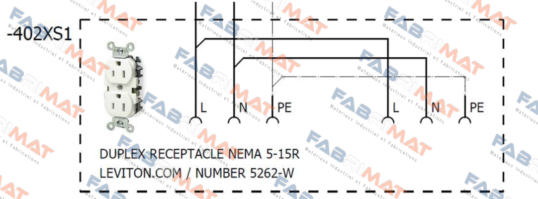 252-05262-00w - NEMA 5-15R  Leviton