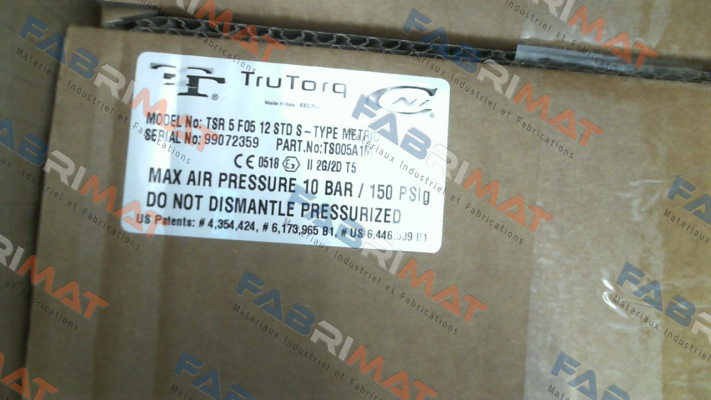 TSR 5 F05 12 STD S-Type metric (TS005A1M) Trutorq