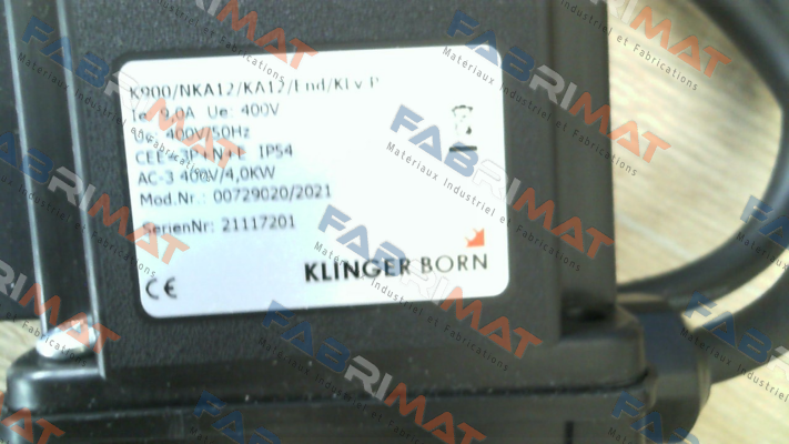 K900/NKA12/KA12/KLvP/End/3Ph-400V (0072.9020) Klinger Born