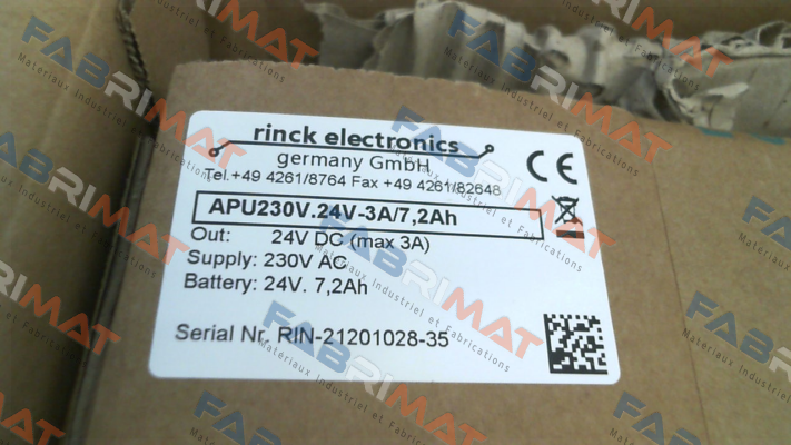 APU230V.24V-3A/7,2Ah Rinck Electronic