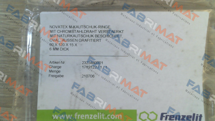 Nr 05 9999 0600 (Novatex 80x120x15x 6mm) Frenzelit