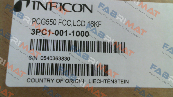 3PC1-001-1000 	PCG550 FCC,LCD,16KF Inficon