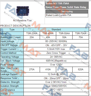 TSR-75AA  Fotek