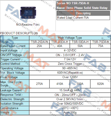 TSR-75DA  Fotek