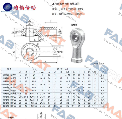 BRF 20-00-502 Durbal